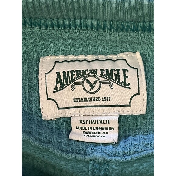 American Eagle Sweatshirt Womens XS Blue Eagle 1977 Graphic Crewneck Pullover - Picture 6 of 7